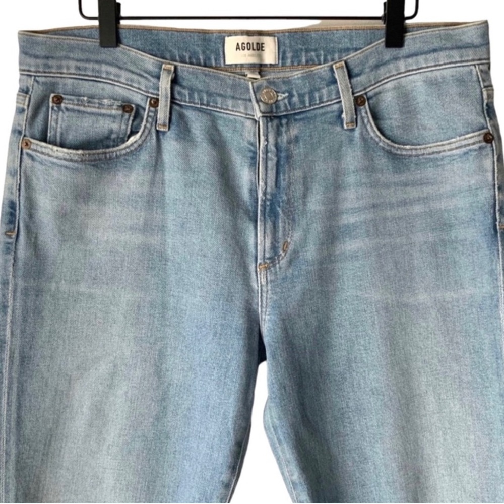 Agolde Jeans Sophie Mid Rise Ankle In Airtime Light Wash Blue Size 30 View 3